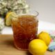 lemon iced tea with lemon fruits
